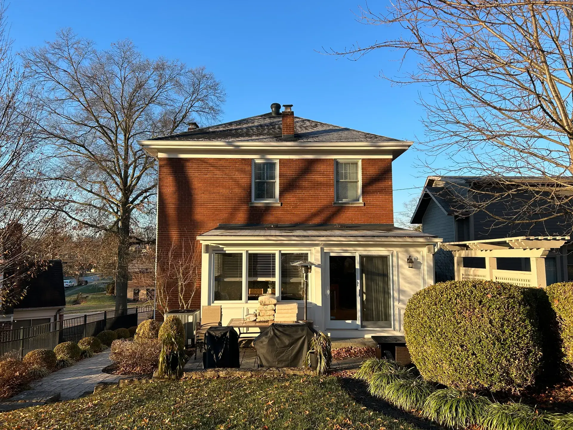Room addition with outdoor space, before