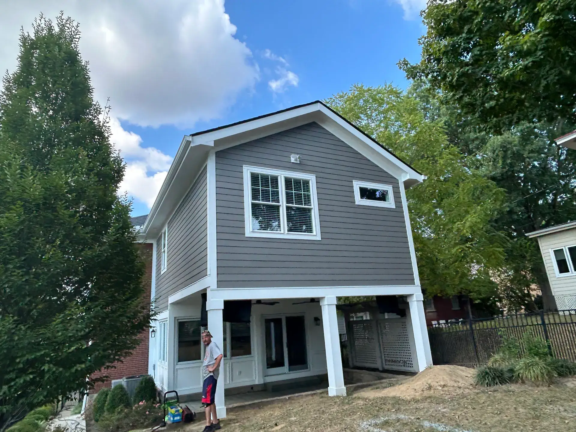 Room addition with outdoor space, after