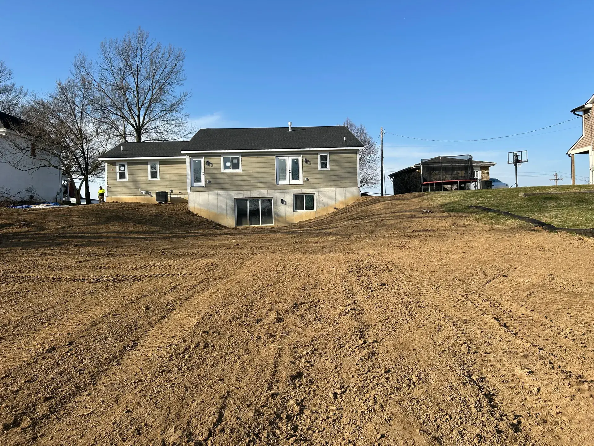 Rear elevation home addition, after